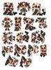 16Pcs Cute and  black polka dot dress girl Cartoon Stickers  Characters Japanese Style  Decoration, DIY Waterproof Stationery