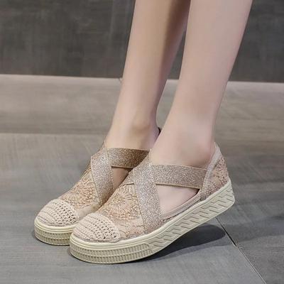 Женские туфли на платформе Fisherman Shoes Женские сетчатые дышащие полые мокасины с толстой подошвой Женские летние туфли Casual Zapatos Mujer