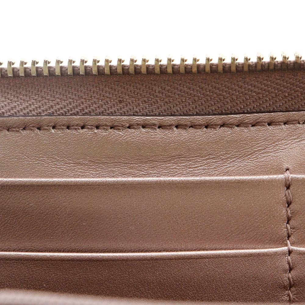 Gucci Interlocking G Purse 308012 Zip Around Pink Sima Leather Women Used