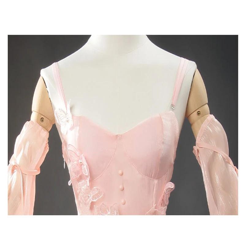 Косплей Охотницы Игра Любовь и Глубокий космос Взрослый Женский Наряд Форма Костюм Розовые Рукава Платье Набор Аксессуаров Костюм Наряды