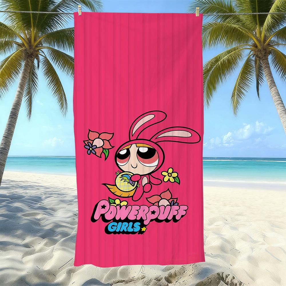 Cartoon Flying Little Policewoman Microfiber Beach Towel Quick-Drying Water-Absorbing Children'S Swimming Bath Towel Travel Portable Large Ruler