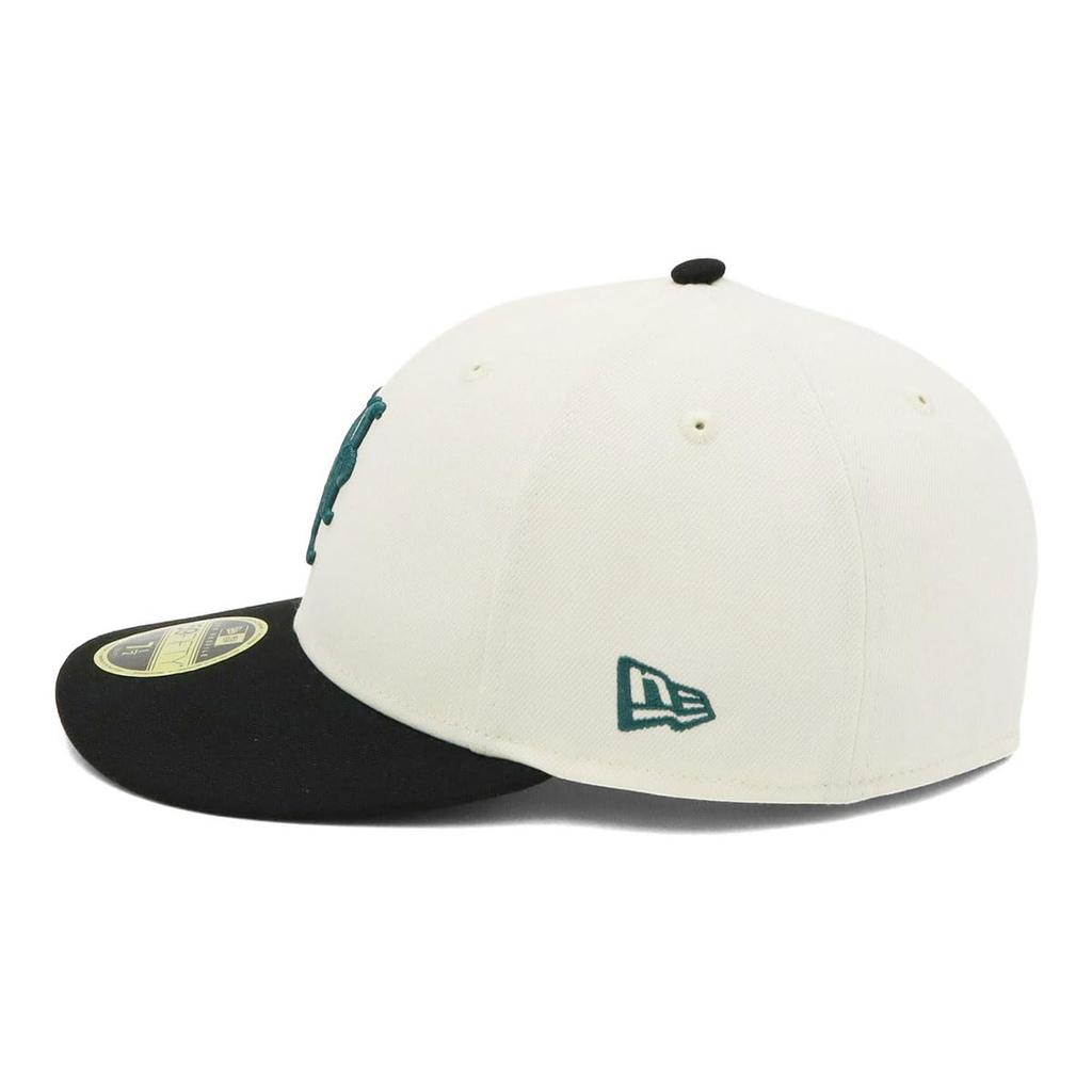 New Era LP 59FIFTY Cap MLB New York Mets NYM Spruce White with Side Exclusive To and Also a Stylish Streetwear Perfect for Travel and Sun A Great Gift