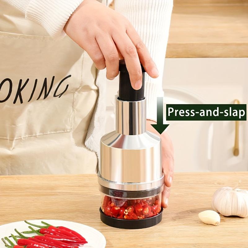 Stainless Steel Garlic Press Crusher Manual Garlic Mincer Chopping Garlic Tools Fruit Vegetable Slicer Tools Kitchen Accessories