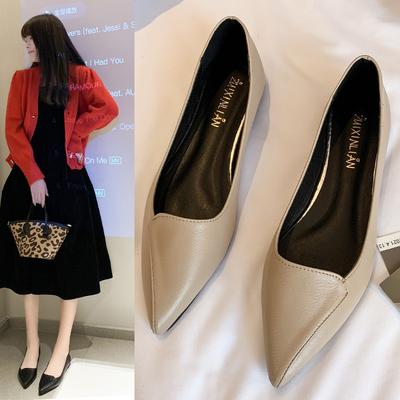 Весна и Осень новая модная обувь с острым носком и плоской подошвой, закрывающая стопу, профессиональная удобная обувь-одинарка
