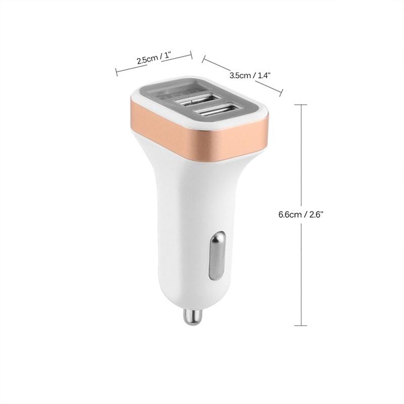 Автомобильное зарядное устройство USB 5 В со светодиодным экраном Smart Auto для Iphone 7 Samsung Xiaomi Автомобильные зарядные устройства для мобильных телефонов Автомобильное зарядное устройство Адаптер для зарядки