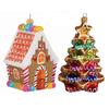 Gingerbread House Christmas Decoration Resin Gingerbread Christmas Tree Hanging Ornaments for Tree Holiday Party Home Decor