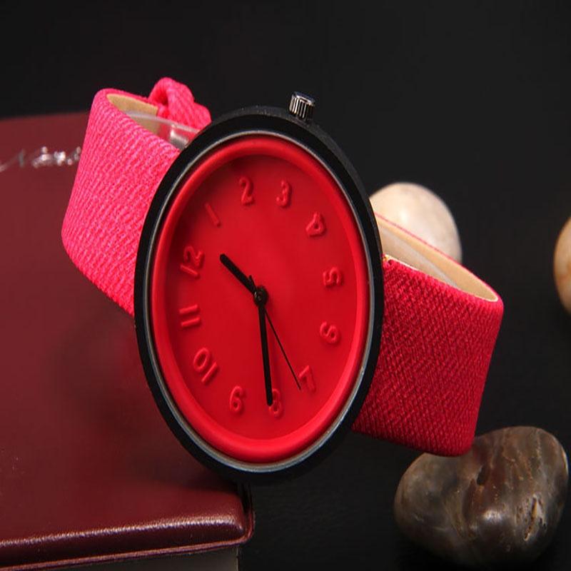 Elegant Fashion Number Dial Simple Round Wrist Watch Bracelet For Women