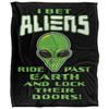JQ Licensing Sle Aliens Lock Doors Silky Supersoft Blanket