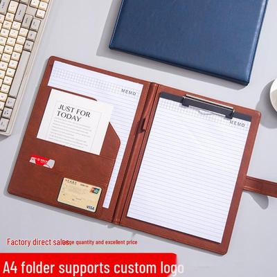 Магнитная кожаная папка для документов формата А4: Многофункциональный бизнес-менеджер с пользовательским логотипом