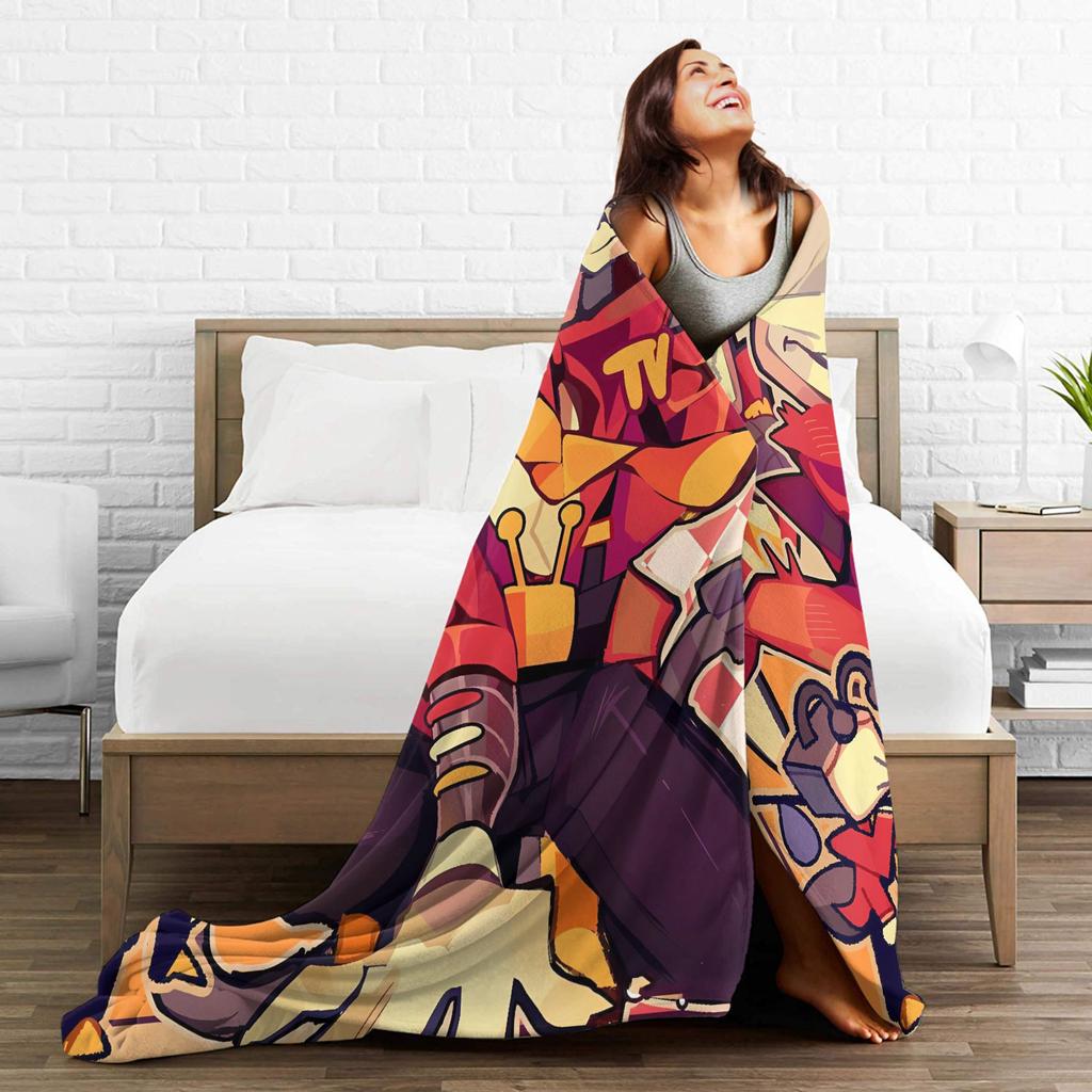 Deltarune Funny Tenna Blankets Airplane Travel Flannel Throw Blanket For Living Room Soft Custom DIY Bedspread Gift Idea