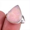 Натуральный розовый опал драгоценный камень 925 пробы серебро ювелирное кольцо размер 8 D8E67