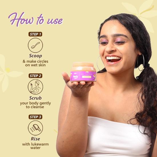 Plum Сахарный скраб для тела BodyLovin' Vanilla Vibes | Идеальный зимний скраб для тела | Масло бразильского ореха | Осветление кожи | Глубокое увлажнение | 100% веганский продукт