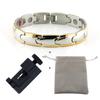 Ikuinen Magnetic Bracelet Men Stainless Steel Magnet Germanium Gold Chain Bracelet Male Christmas Bracelet for Men Jewelry