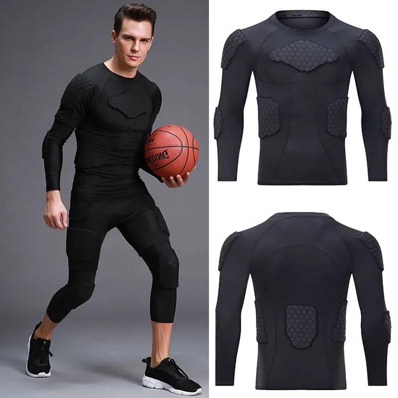 Quick-Dry Anti-Collision Long Sleeve Tight Rugby & Basketball Training Shirt