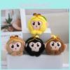 Adorable Sun Wukong Plush Keychain Monkey Doll Cute Cartoon Character Backpack Ornament
