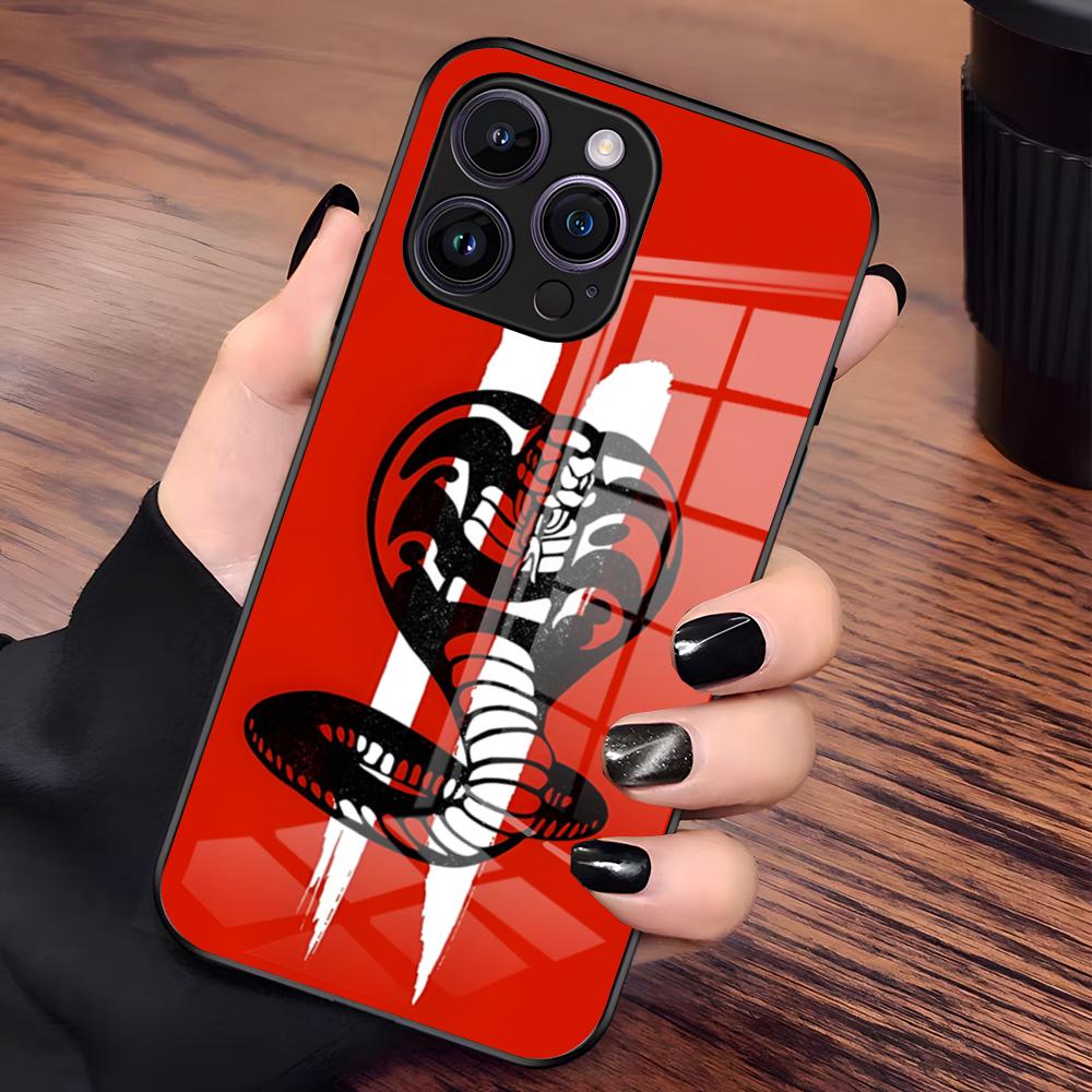 Чехол для телефона C-Cobra K-Kai Snake для IPhone 17 Pro Max 15 Pro 16 14 Plus 12 13 Mini 11 Pro Ударопрочный стеклянный чехол