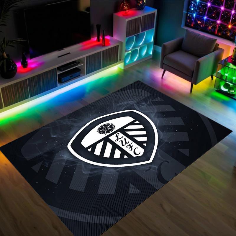 Leeds United Design Crystal Velvet Carpet Cozy Non?Slip Printed Rug For Bedroom Living Room Entrance