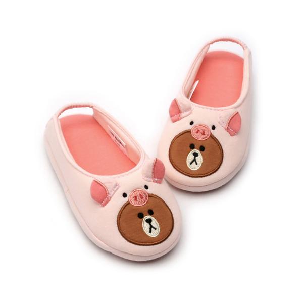 LINE FRIENDS Jungle Piggy Brown Children's Overshoes