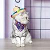 Puppy Cat Straw Woven Sun Hat Cap Mexican Sombrero Cute Adjustable Dogs Costume Pet Supplies