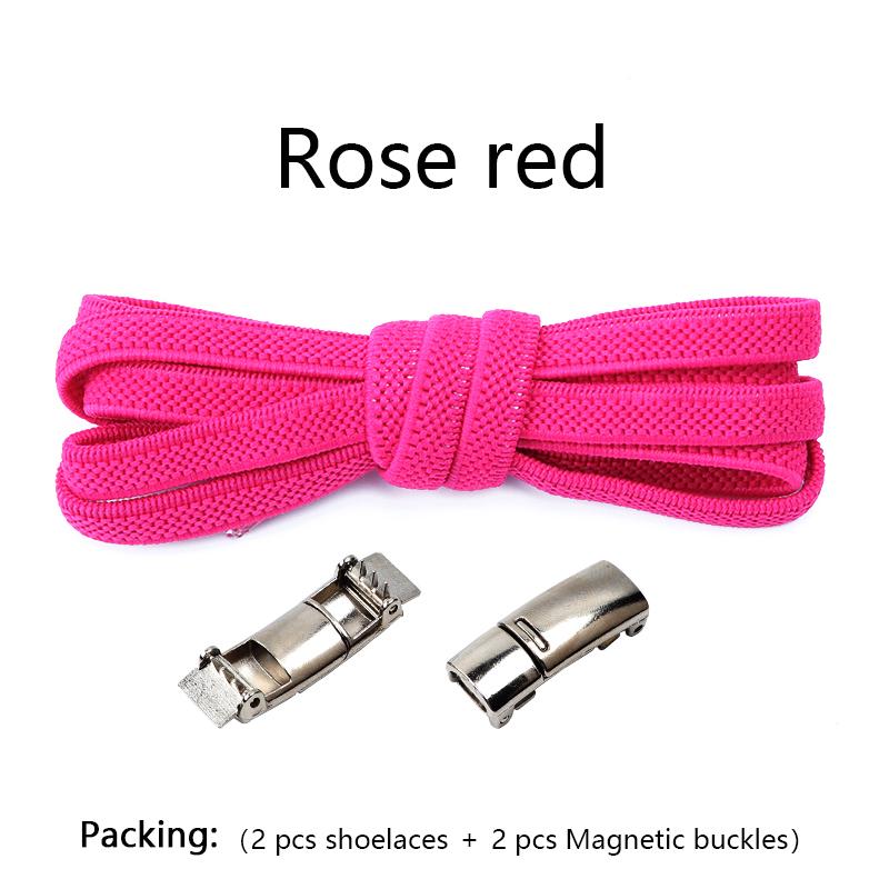 1 пара шнурков без завязывания, магнитная застежка, эластичные шнурки для детских и взрослых кроссовок, плоские резиновые шнурки