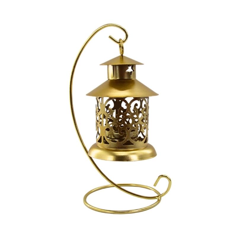 Moroccans Wrought Iron Hanging Candle Lanterns Tealight Holders With Intricate Cutout Pattern For Romantics Home Decors