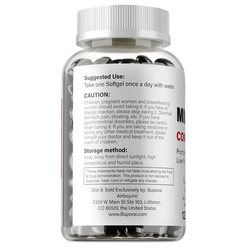 Milk thistle complex soft capsules, milk thistle extract, suitable for adults, nutritional supplement