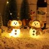 Рождественский ornament Снеговик со встроенной подсветкой Плюшевая кукла Снеговик Ночник Настольное украшение Набор Батарейка Рождественский подарок