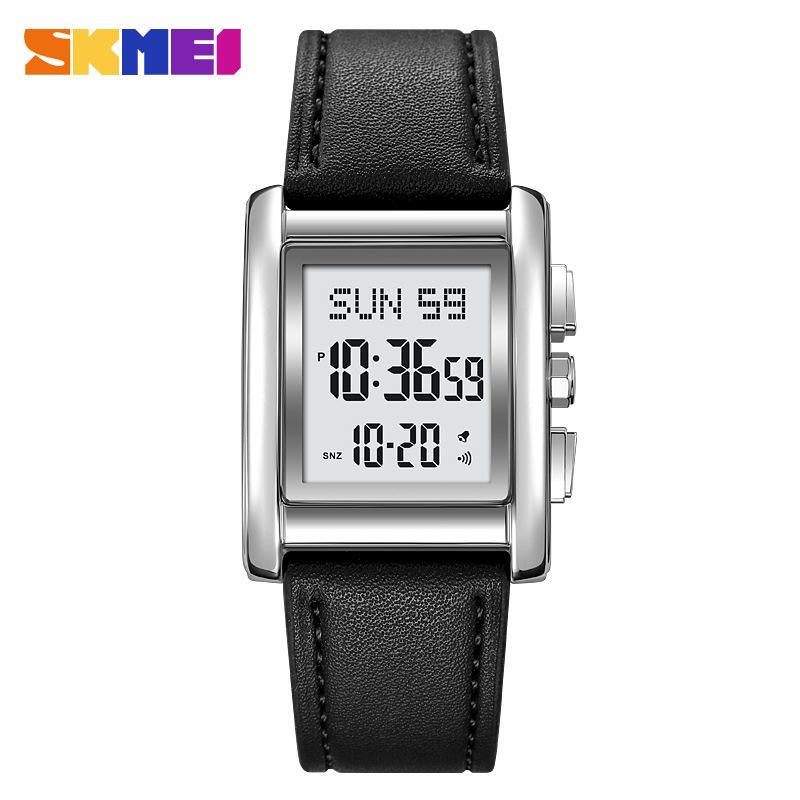 Мужские часы из нержавеющей стали Многофункциональные водонепроницаемые электронные часы Мужские светящиеся светодиодные часы Электронные часы