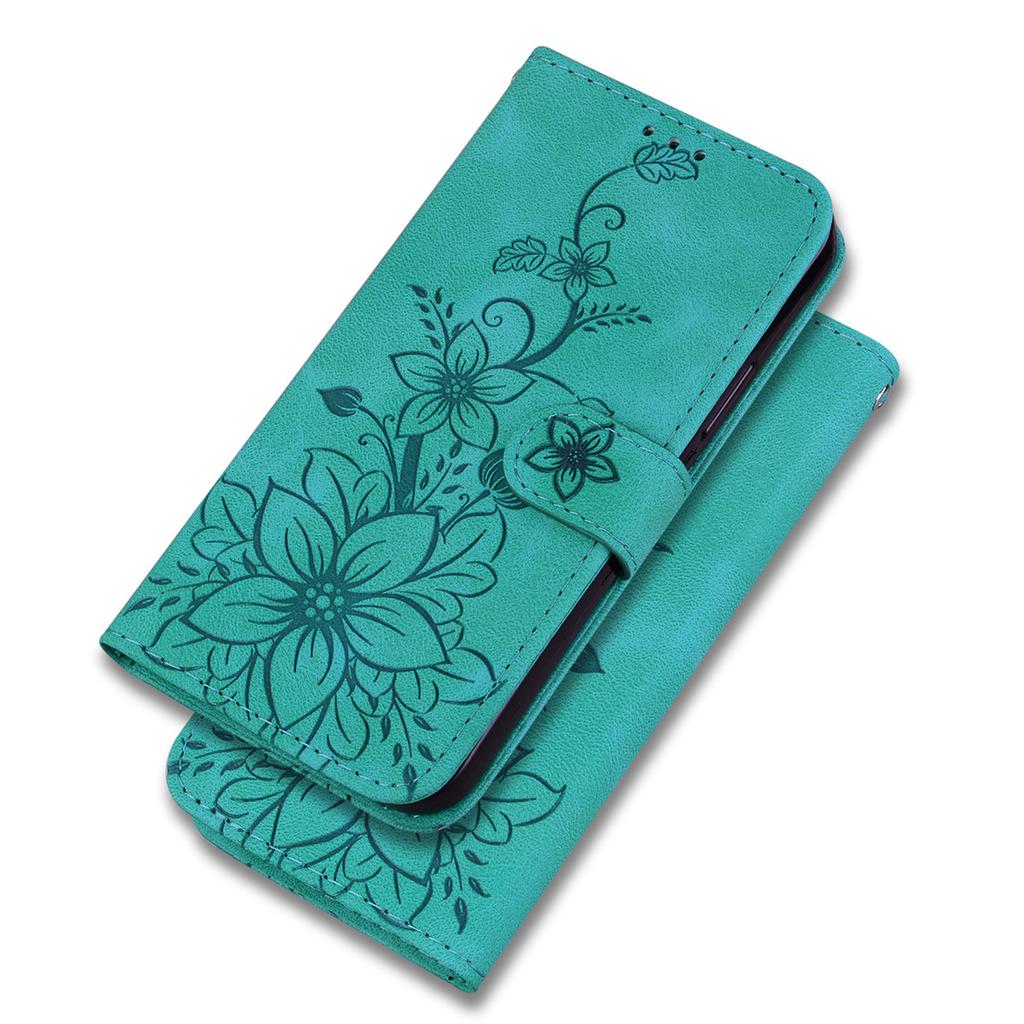 For For Samsung Galaxy S Series,A Series,M Series,Note Series,F Series,J Series.Embossing Process Lily Flower Wallet Leather Flip Cover Case