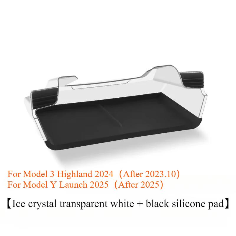 For Tesla Model 3+ Model Y Launch 2025 Under Screen Storage Box Central Control Hidden Storage Organizer Tray Car Accessories