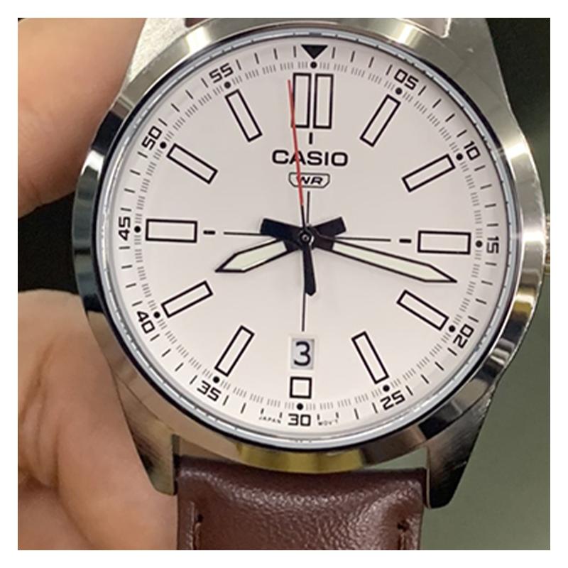 Casio Серия CASIOSTANDARD простой модный классический повседневный отображение даты минеральное стекло общий статус времени водонепроницаемый кварцевый механизм MTP-VD02L-7E