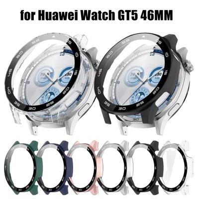 Для Huawei Watch GT5 46mm PC + Закаленное стекло Чехол Полное покрытие Защитная пленка для экрана Бампер для Huawei Watch GT 5 46 MM Чехол