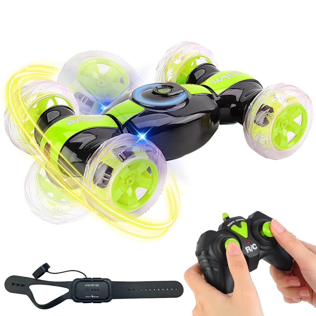 OBEST Radio Controlled Car for Remote Control Stunt 360 Degree Sparkling Dynamic Remote Control Runs for 40 Remote Control Toy New Gift Kids, 2.4G