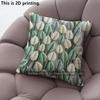 Boho Green Leaf Print Throw Pillow Covers Pattern Cushion Cover Suitable for Sofa Bedroom Car Pillow Cover
