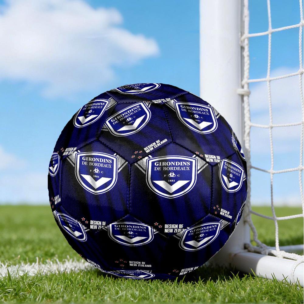 Giron-de Football Crest Printed Size 5 Soccer Balls, High-Quality, Anti-Slip, Protective Football, A Unique Gift , Birthdays, Christmas Gifts
