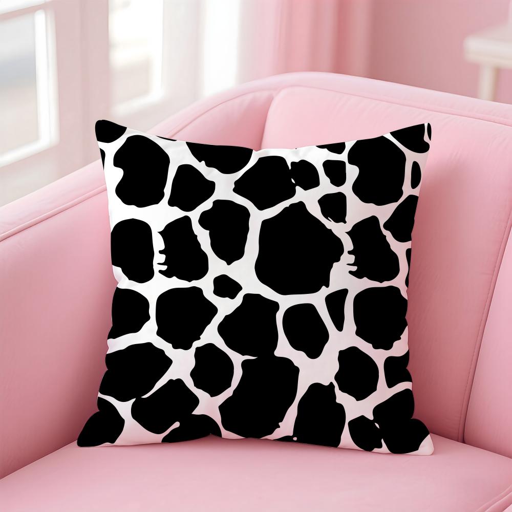 leopard print texture Cushion Cover Pillow Case Soft Friendly Fabric Concealed Zipper