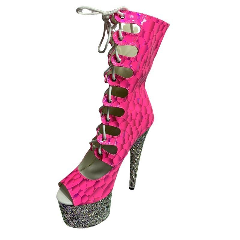 Рыбья чешуя летние туфли из вискозы среднего размера рыбий рот британский стиль модные ботинки водонепроницаемый стол низкие трубчатые модные крутые ботинки