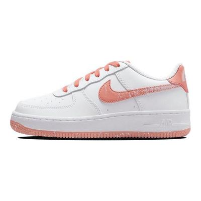 Детские кроссовки Air Force 1 LV8 GS White Light Madder Root в крапинку Aura DM0985-100