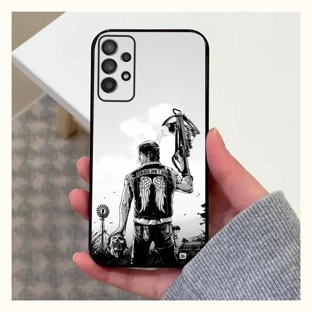 D-Daryl Dixon Wings Zombie Phone Case For Samsung Galaxy A13,A21s,A22,A31,A32,A52,A53,A71,A80,A91 Soft Black Cover