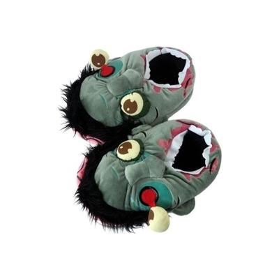 Пара ужасных тапочек, похожих на лицо зомби, тапочки