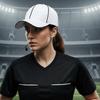 Adjustable Professional Referee Baseball Cap Black / White Peak Cap for Soccer Match  Women