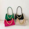 Trendy Pu Leather Handbags Fashion Shoulder Bags for Women Casual Female Pouch Elegant Chain Shoulder Bags Stylish Underarm Bags