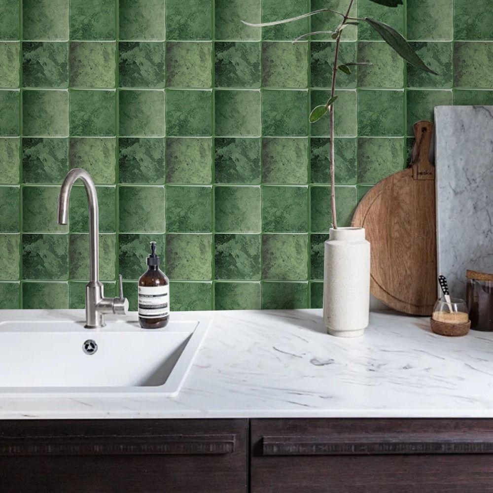 9" x 9" Peel and Stick Backsplash Marble Grain Stick Tile Прочная настенная плитка для кухни и ванной комнаты