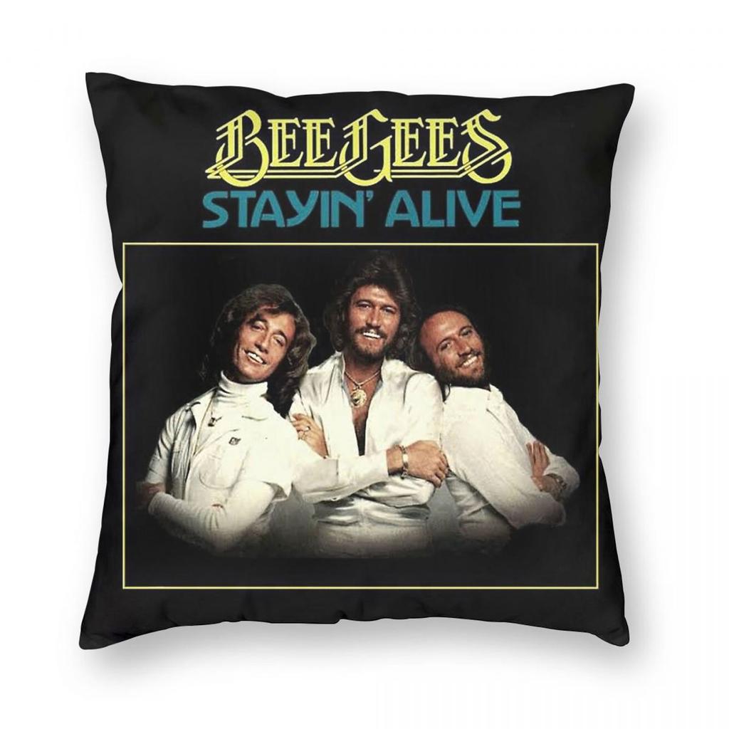 Bee Gees Stayin' Alive Наволочка Полиэстер Лен Бархат Рисунок Молния Декоративная Наволочка для Подушки Дивана