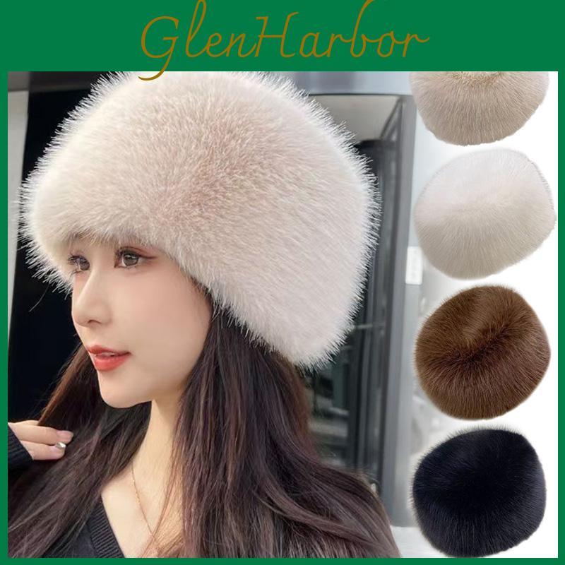 Protection 1pc Ear Thick Warm Winter Womens Fashion Fluffy Plush Hat Snow Ski Cap Imitation Fur