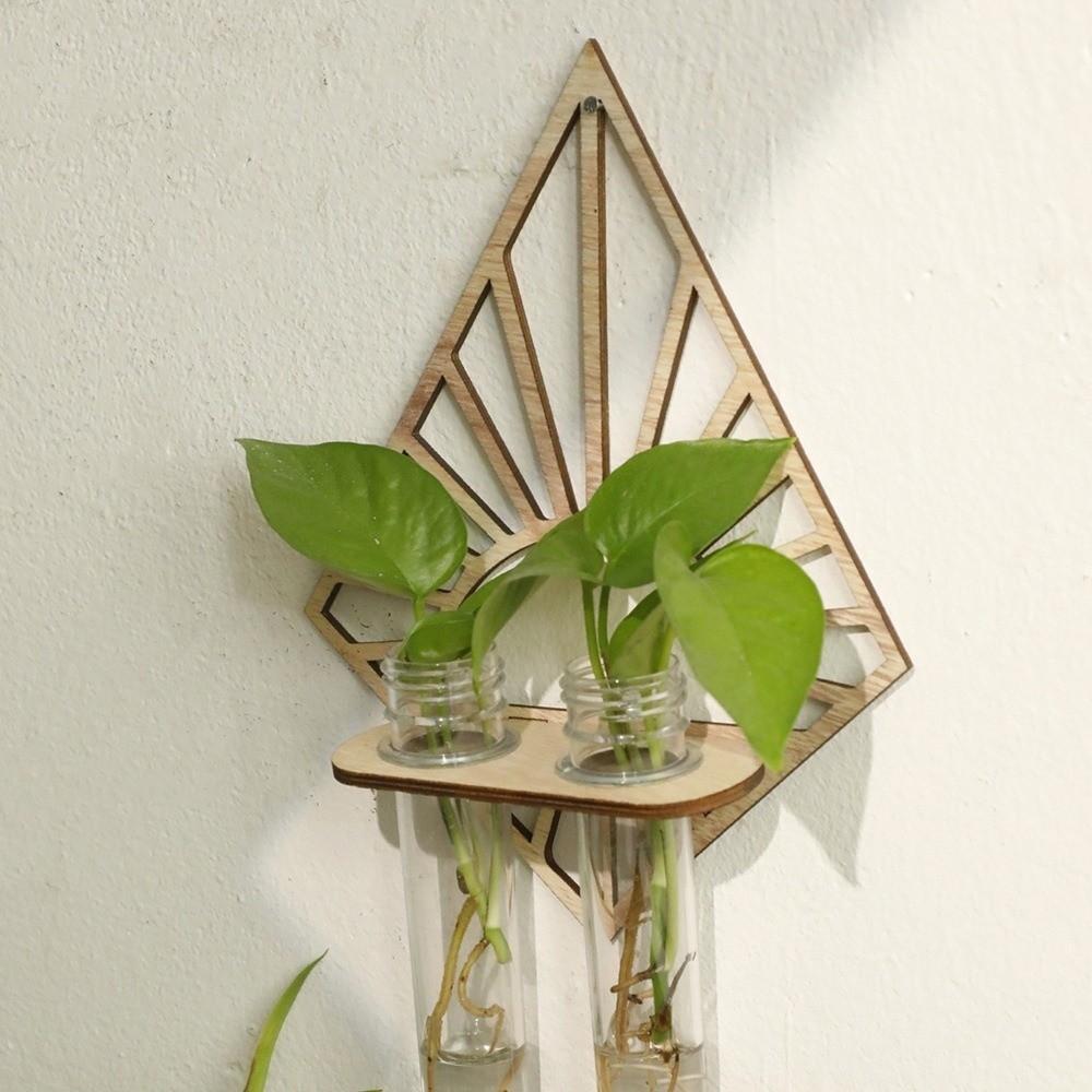 Vase Hydroponic Plant Holder Home Ornaments Flower Pot Wall Hanging Planter Shelf Wall Mount
