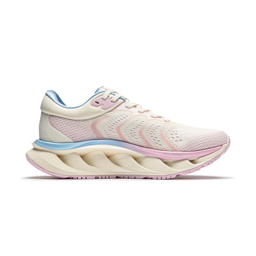 Кроссовки Li Ning Arc CRC с амортизацией, износостойкие, нескользящие, с низким верхом, женские кроссовки бежево-розового цвета AZGU006-6