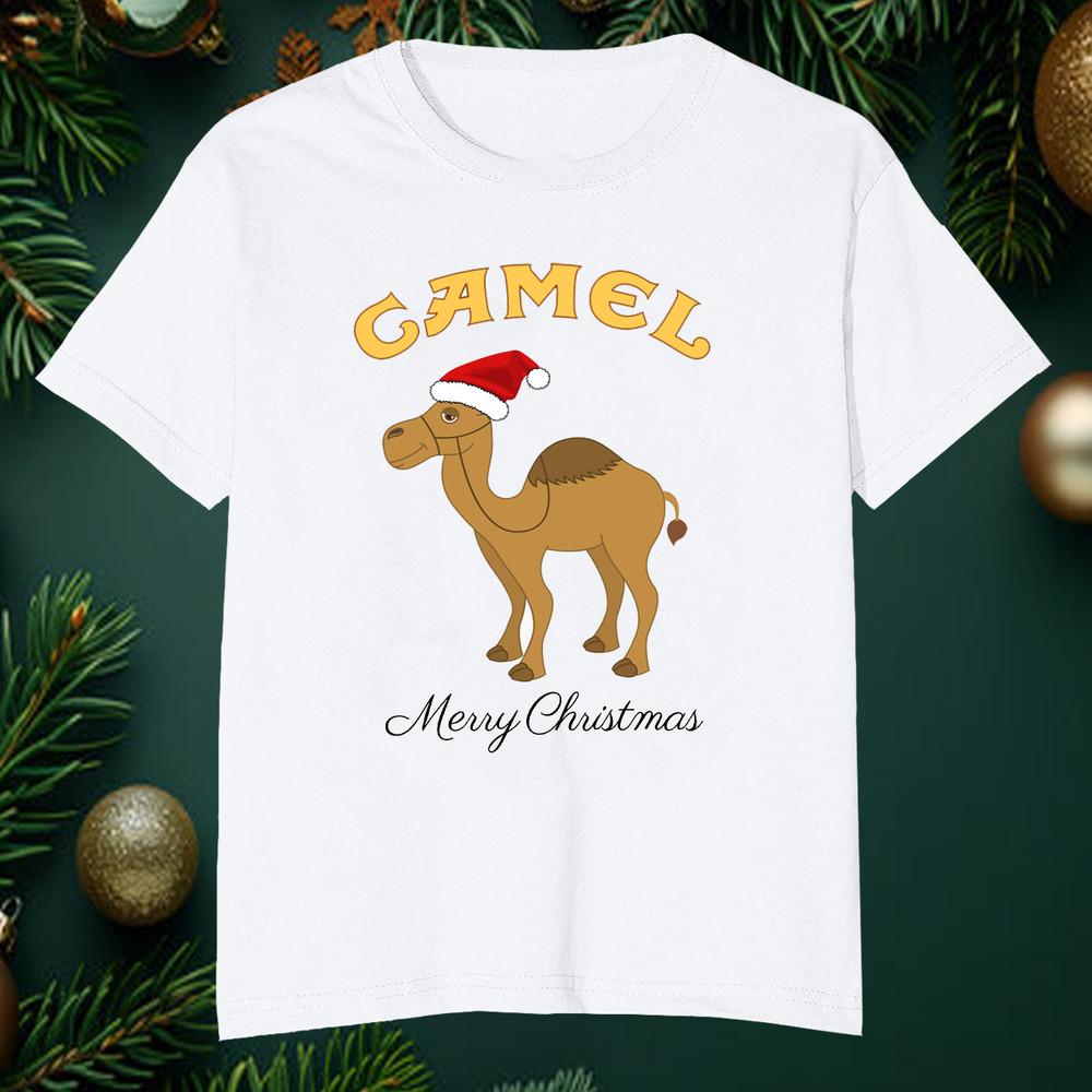НОВАЯ Белая футболка Camel Band Merry Xmas Все размеры Подарок Рождество AR423 Унисекс Футболка