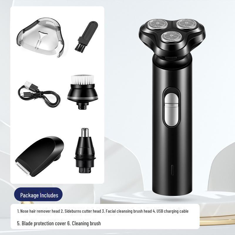 Новая аккумуляторная электрическая бритва для бороды 3 в 1 — многофункциональная, моющаяся, оригинальная
