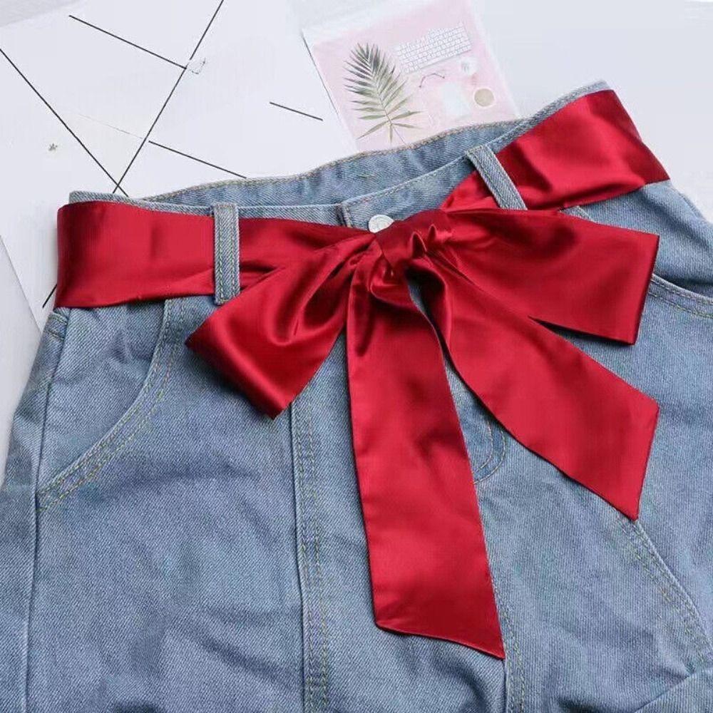 Clothing Decoration Satin Sash Satin Polyester Wide Waistband High Quality Bridal Waist Belt  Women